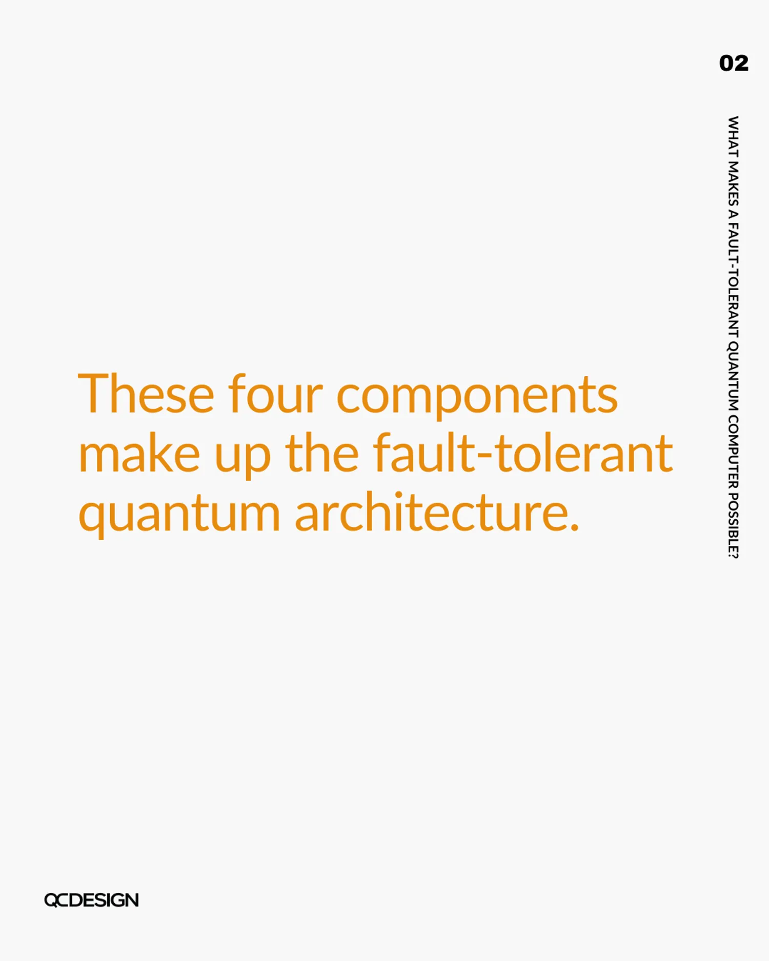 These four components make up the fault-tolerant quantum computer architecture